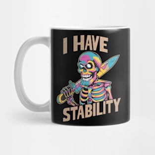 Multi Coloured Skull, I Have Stability Mug